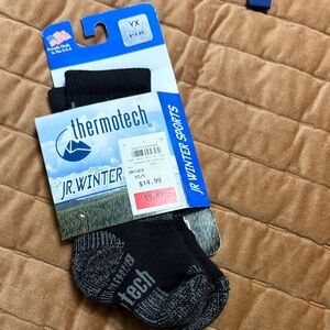 Black and Gray Kids' Winter Socks